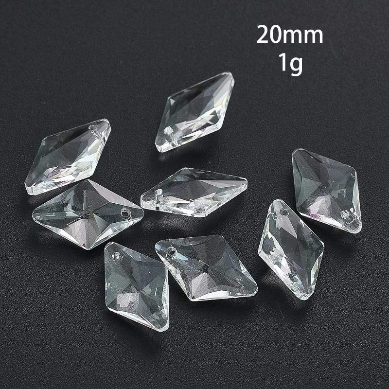 5PC rhombic beads 20mm transparent