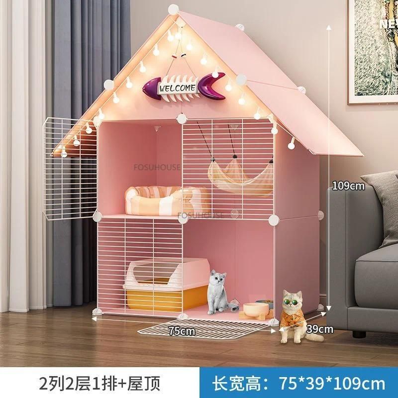 Cat Cage Pink-75 39 109cm