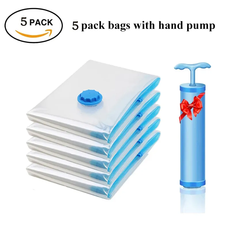 L 60x80cm 5pack påsar med pump