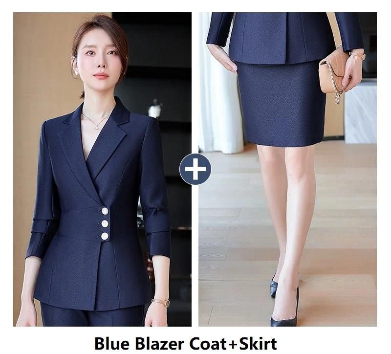 Blue Skirt Suits