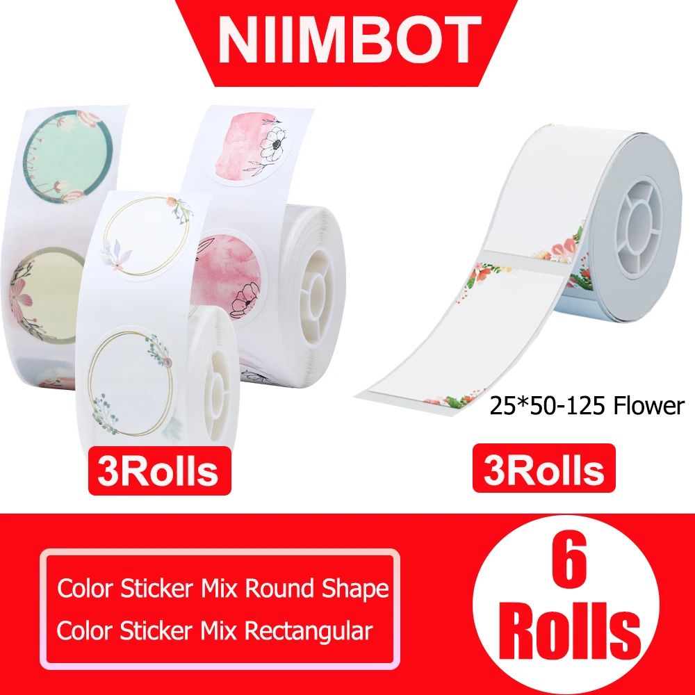 Couleur: 6ROLLS-3RC-3FLOWER