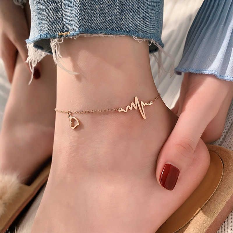 【 220 】 Ecg Foot Chain Rose Gold Rose