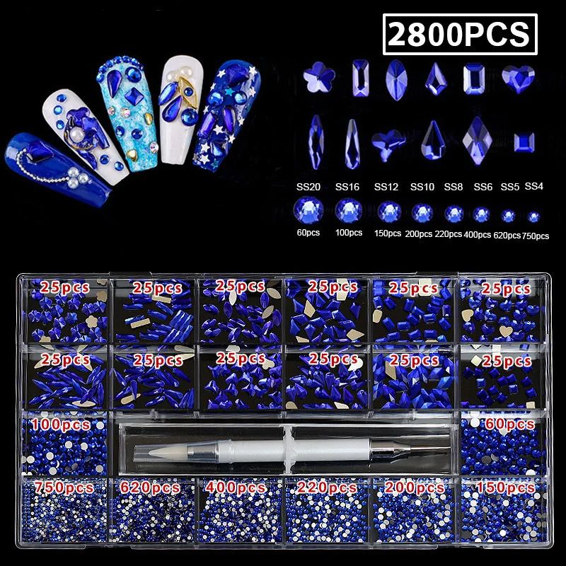 Ensemble bleu 2800pcs