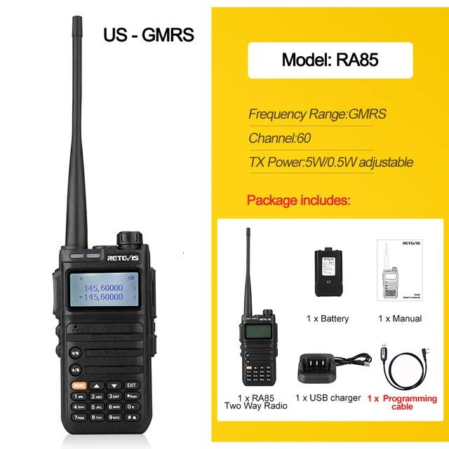 RA85 GMRS met kabel