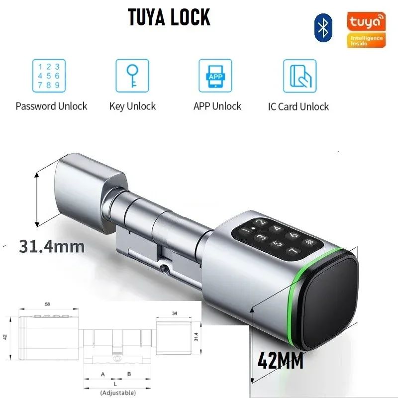 اللون: Tuya Lock Silver