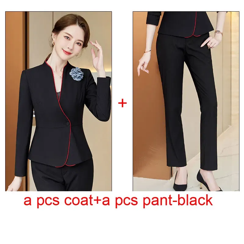 Black coat and pant