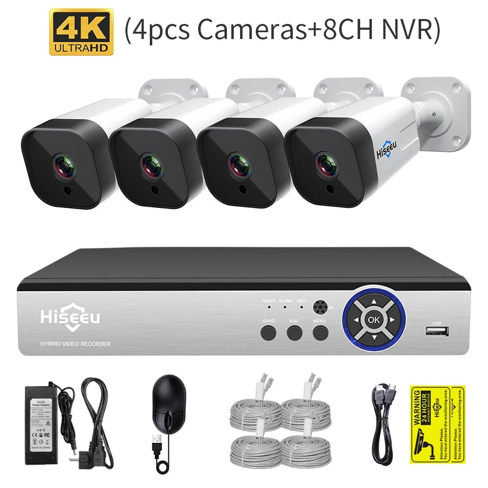 Taille: Non-Conseil: Kit de caméras 4k 4