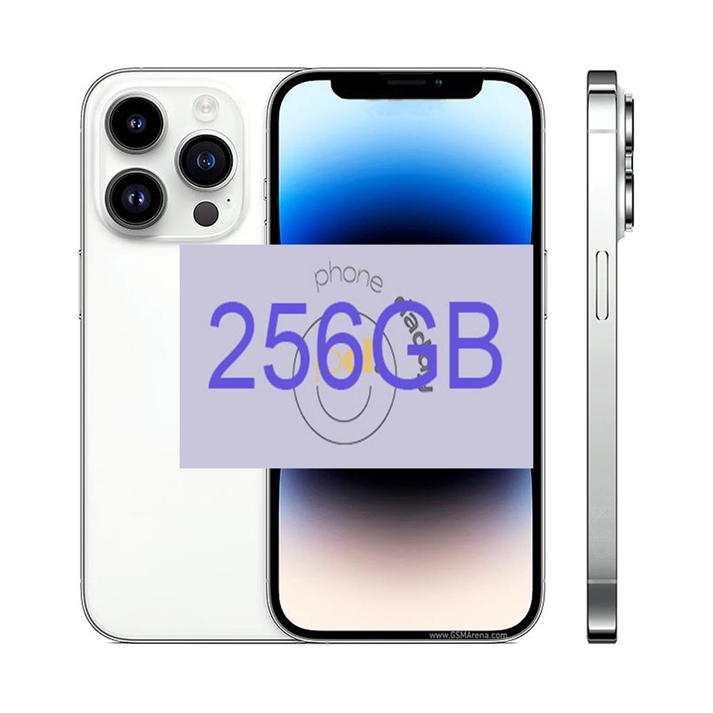 White X i 14 Pro 256 GB med ansiktet