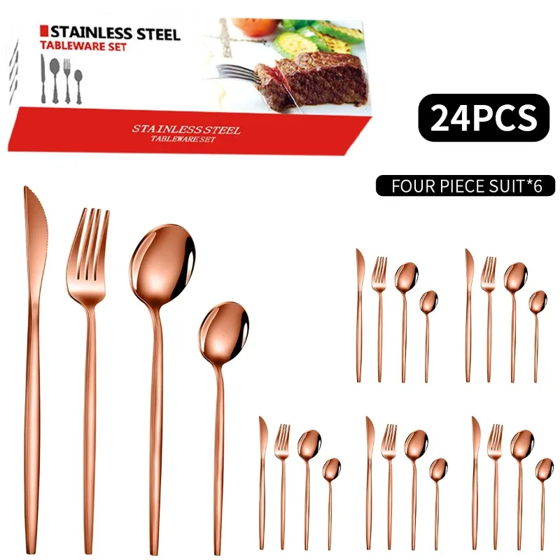 Rose gold 24 pieces