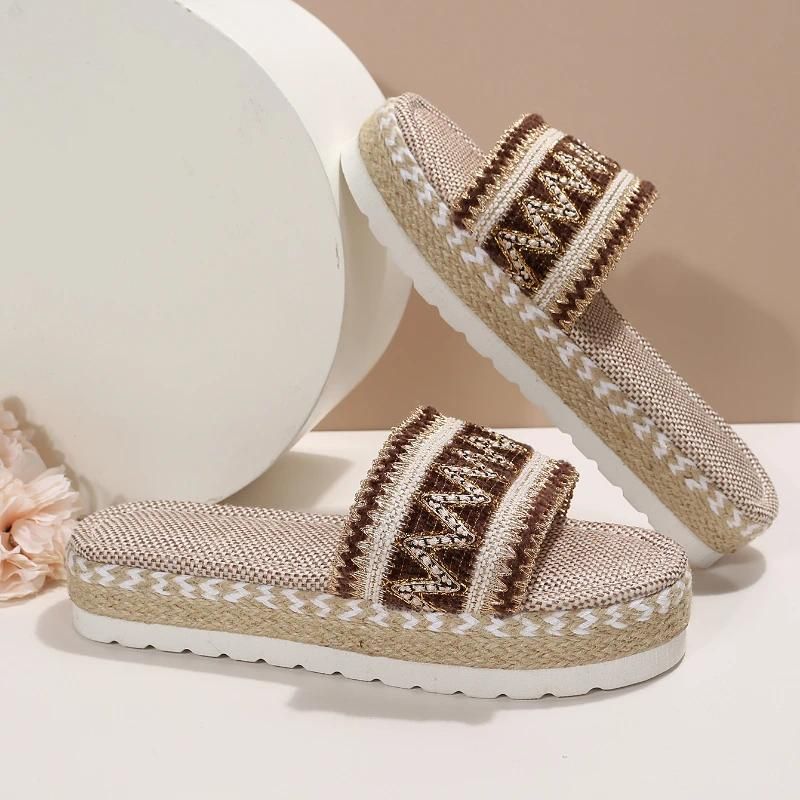 Brown women slippers