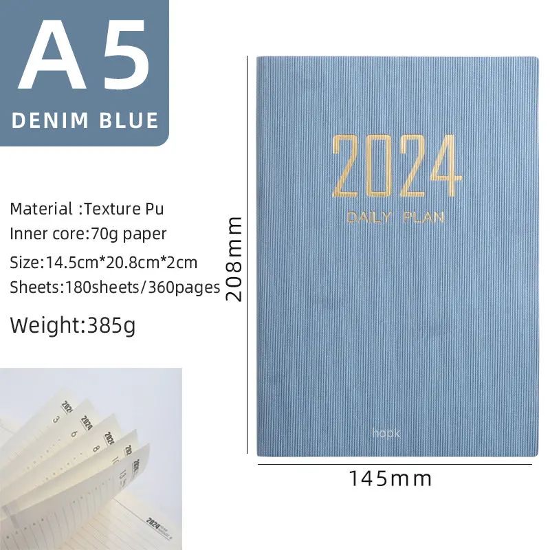 Цвет: джинсовая синяя 2024 A5Size: A5