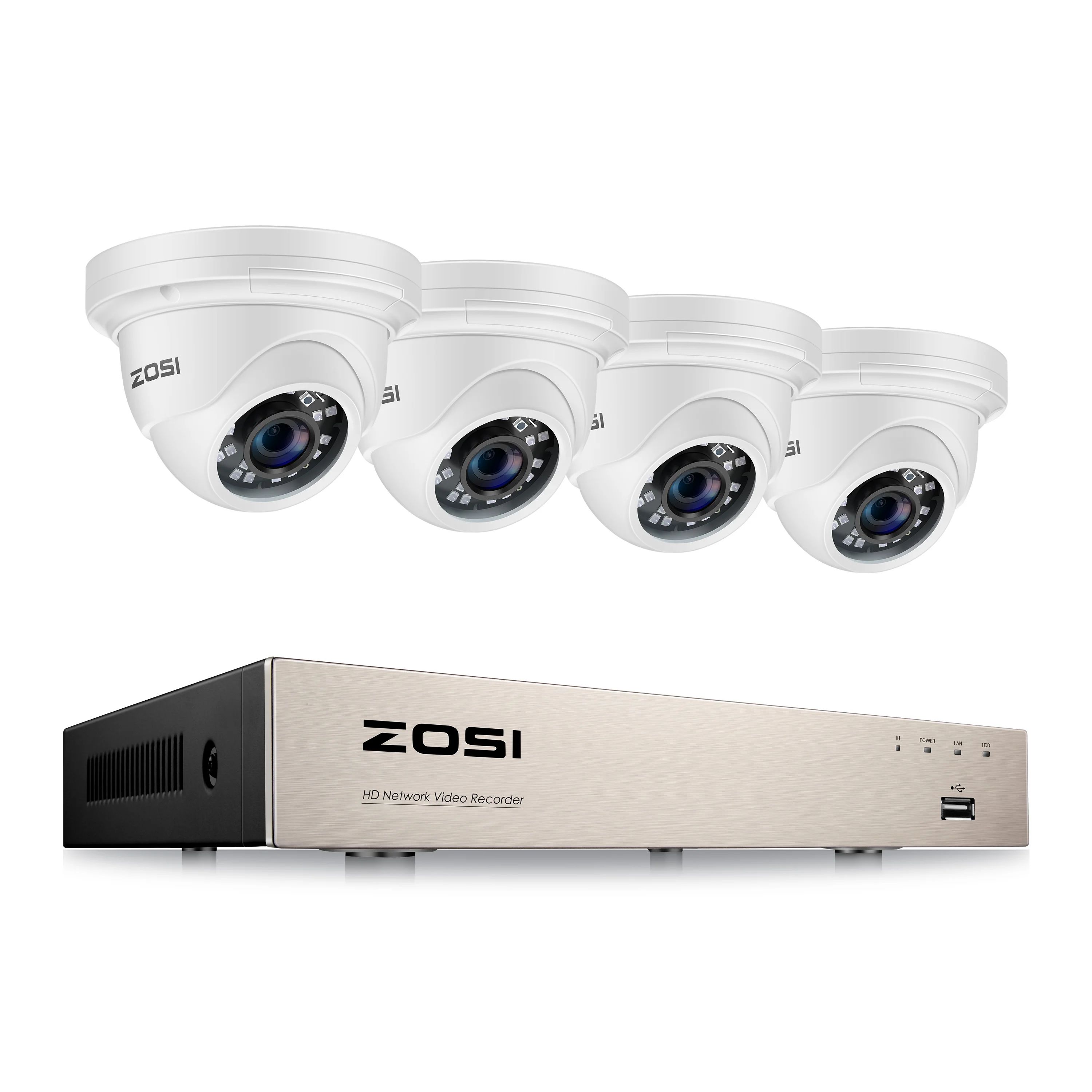 Taille: 2Tcolor: 8ch NVR 4 CAMS DOME