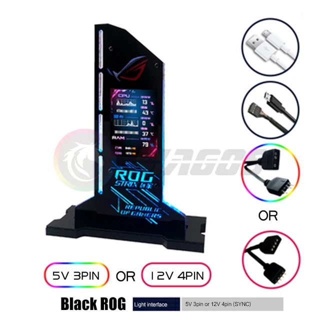 Color:ROG-2.4 inch-BSPEC:12V RGB 4PIN
