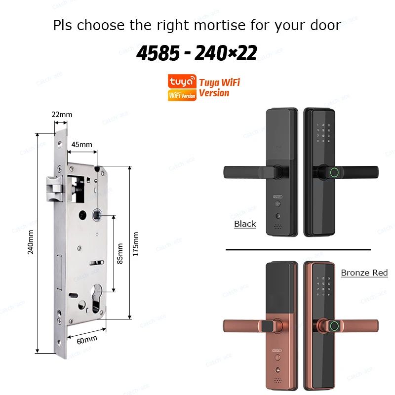 Kleur: 4585 Mortise Lock Grootte: Zwart