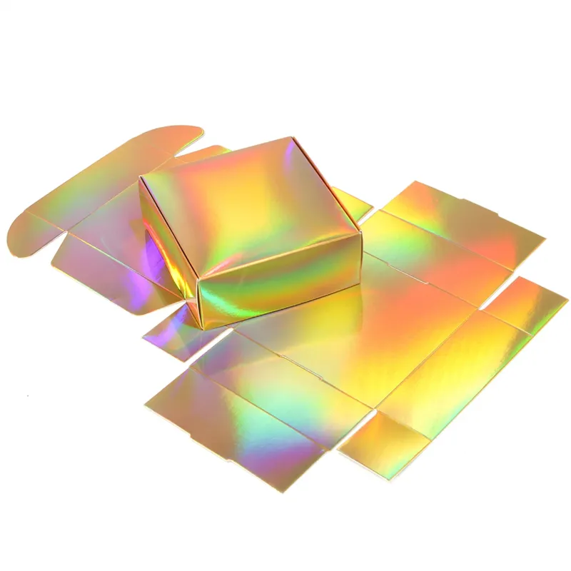 CN 10pcs 15x10x6cm laser en plaine d'or