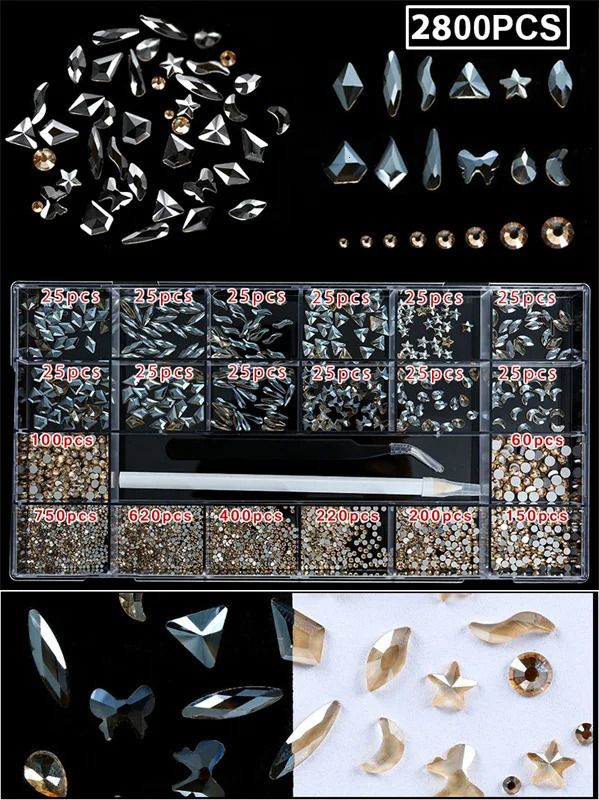 2800pcs Clear Set