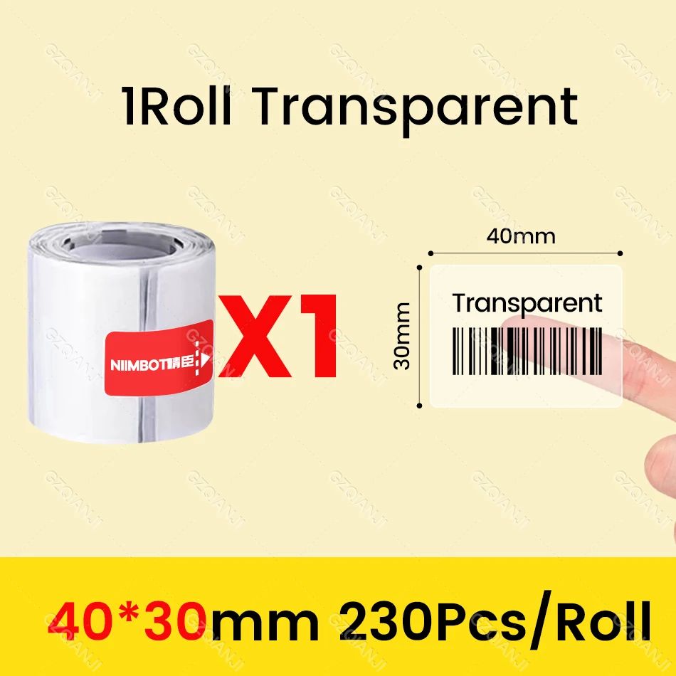 Color:1Roll Trans40x30mm