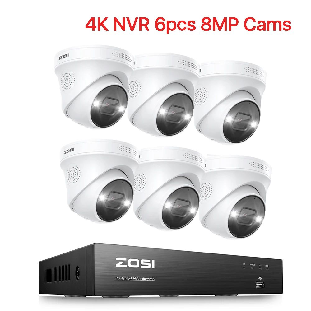 Size:NoneColor:8CH NVR 6Cameras