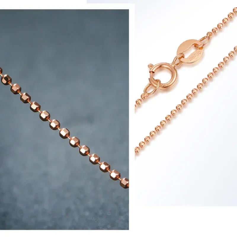 1,0 mm 40 cm 18k rose goud