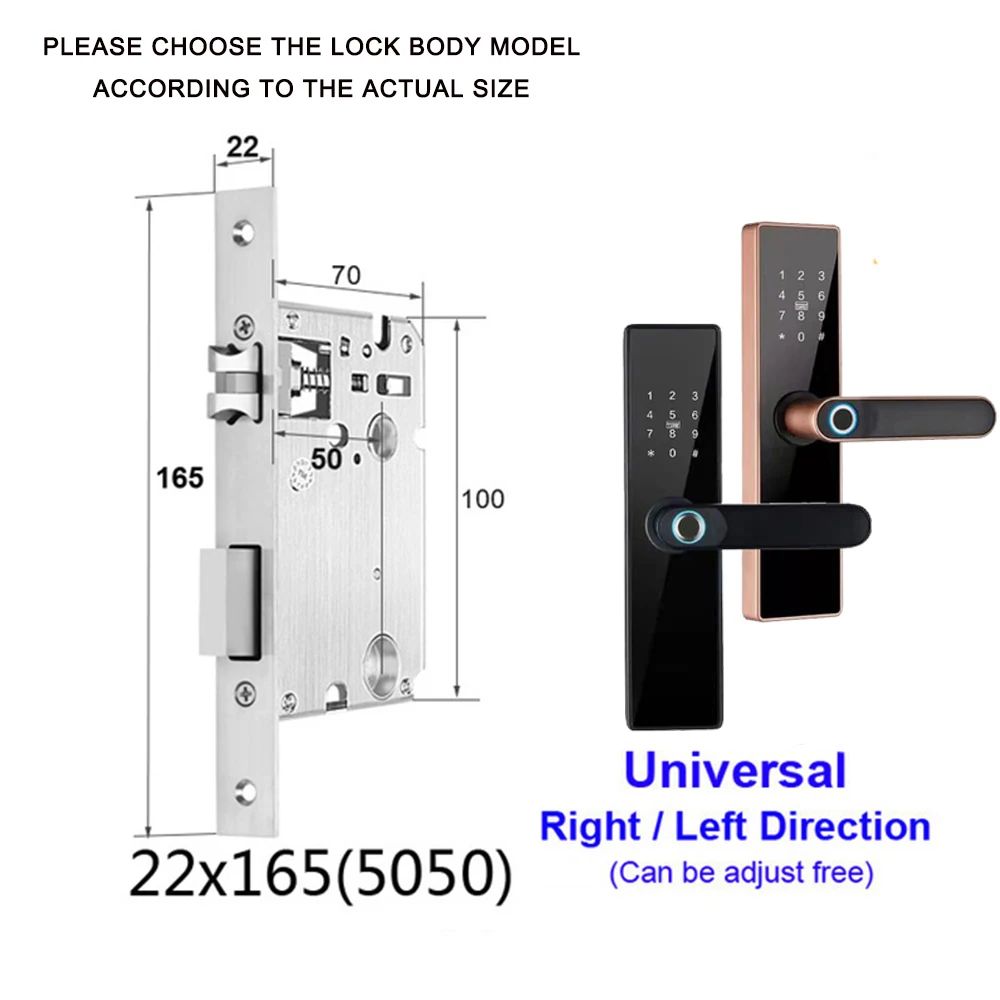 Cor: 165Mortise Lock Tamanho: Bronze vermelho