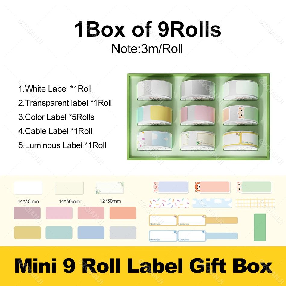 Couleur: boîte cadeau 9rolls