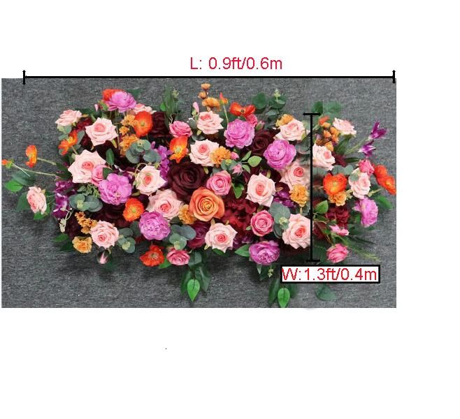 Rangée de fleurs 60x40cm
