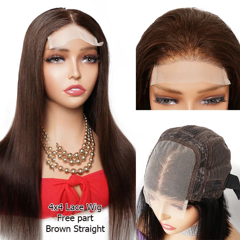 Brown 4x4 Lace Wig-10inches-180 Density