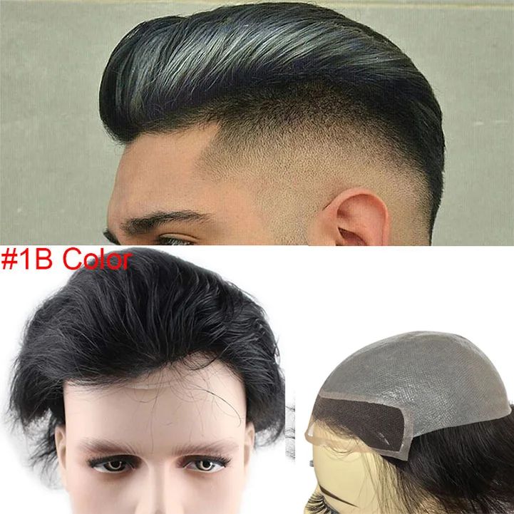 Toupee Color:1B#