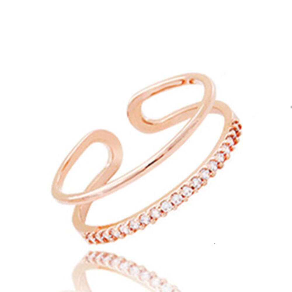 Double row rose gold J0114