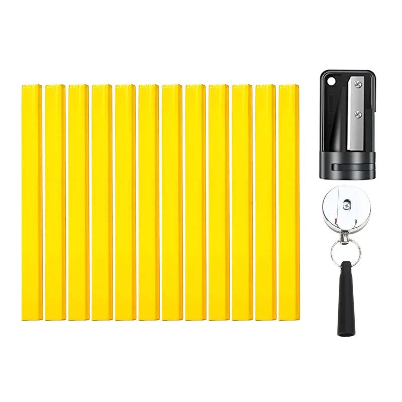 Couleur: 12pcs Crayon jaune