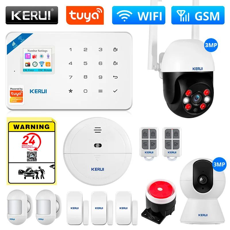 اللون: WiFi GSM Kit8 إنذار