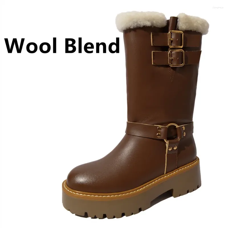 Brown wool blend