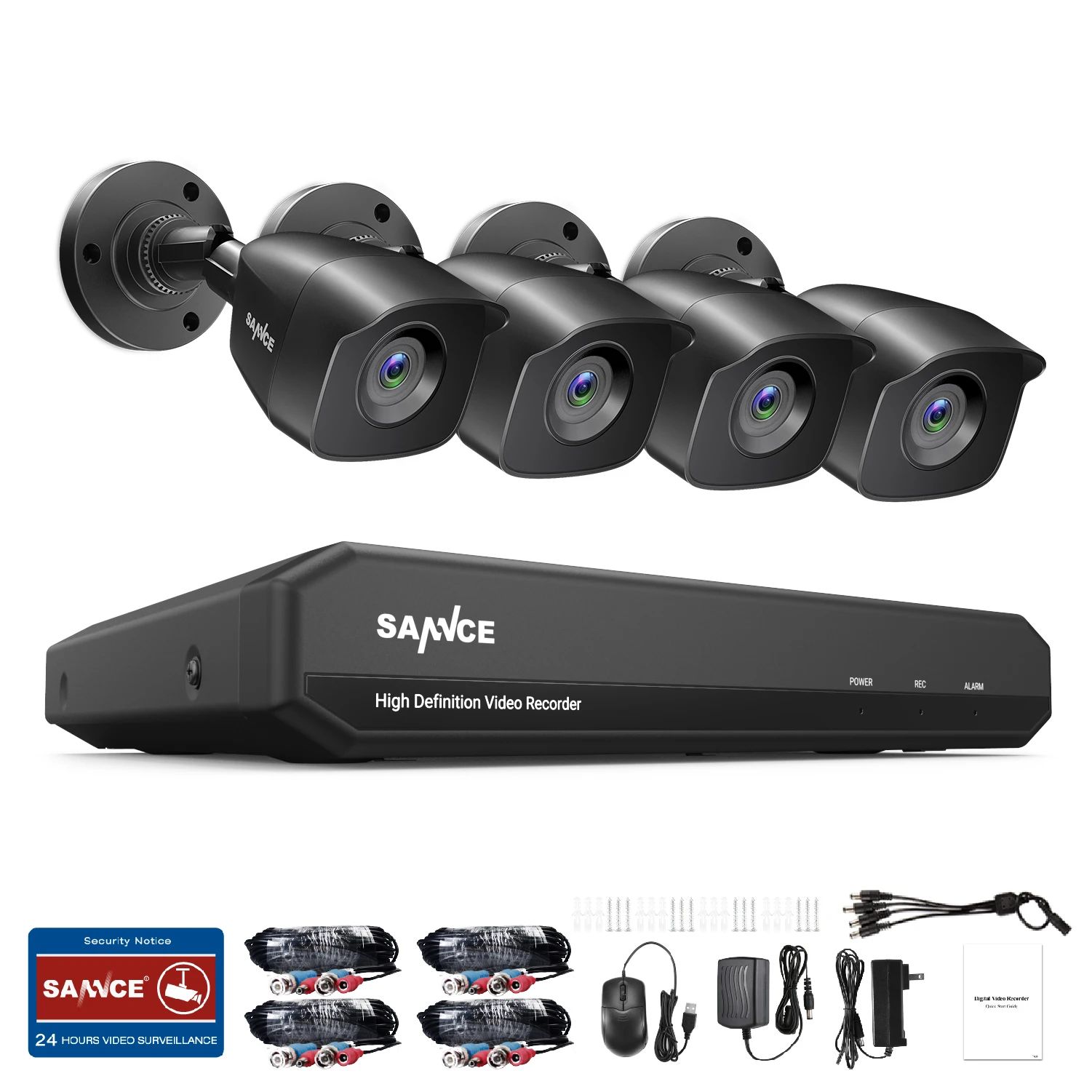 Boyut: Nonouror: 8Ch 4pcs DVR kiti