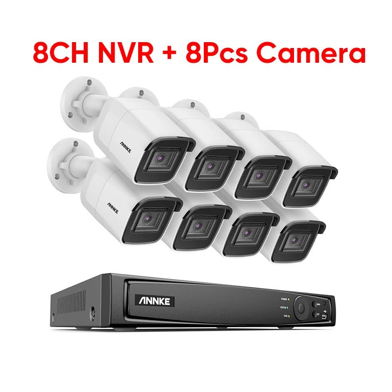 Size:2TColor:8CH NVR 8PCS Cameras
