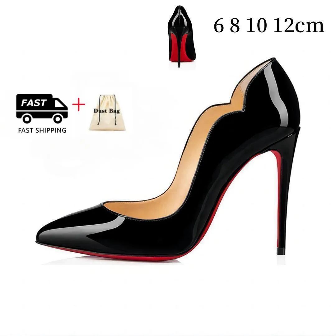 V Black Patent Leather