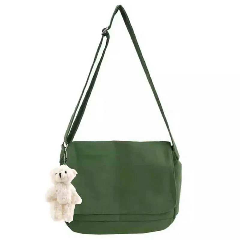 Green bag with bear