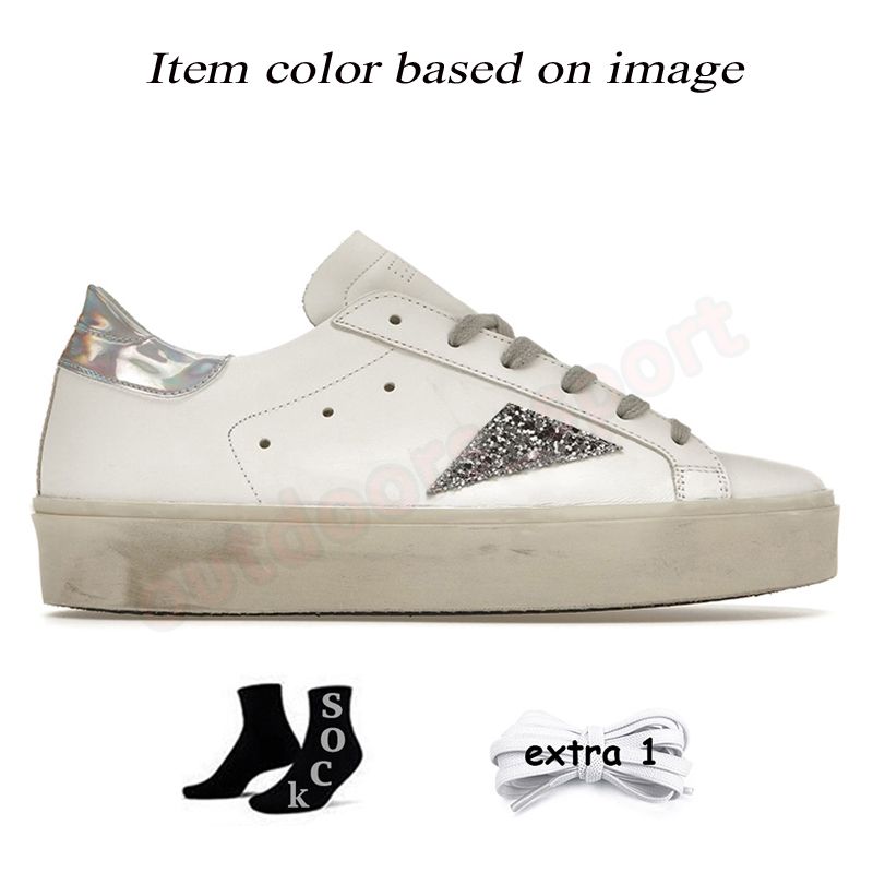 B48 White Glitter Star Mirror Heel