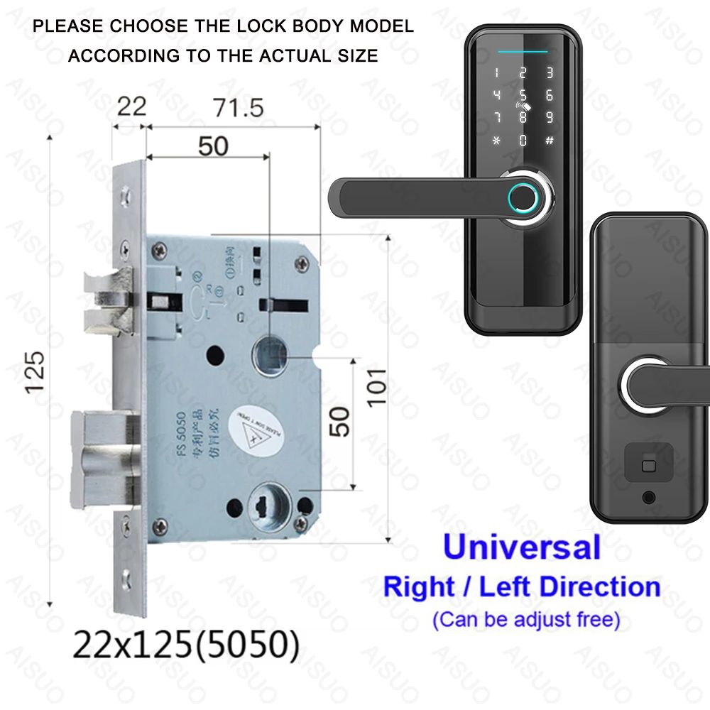 Цвет: 125Martise Размер блокировки: TT Lock