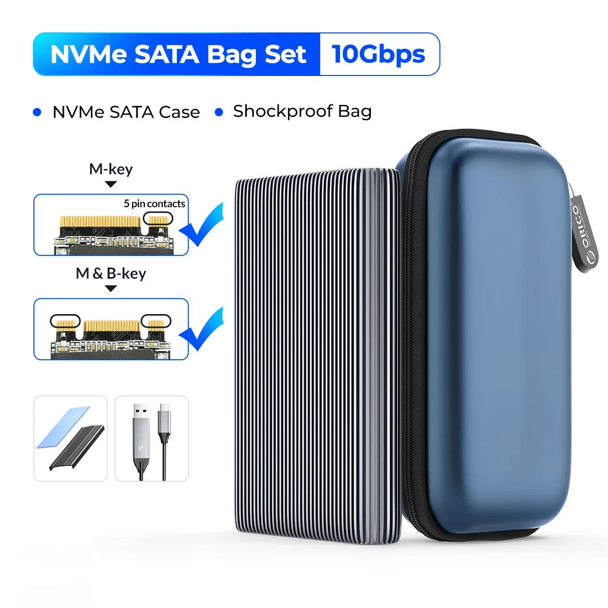 Color:NVMe SATA Bag Set