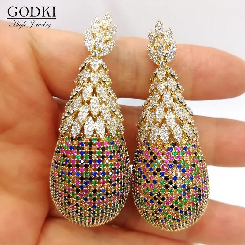 Gold multi earring