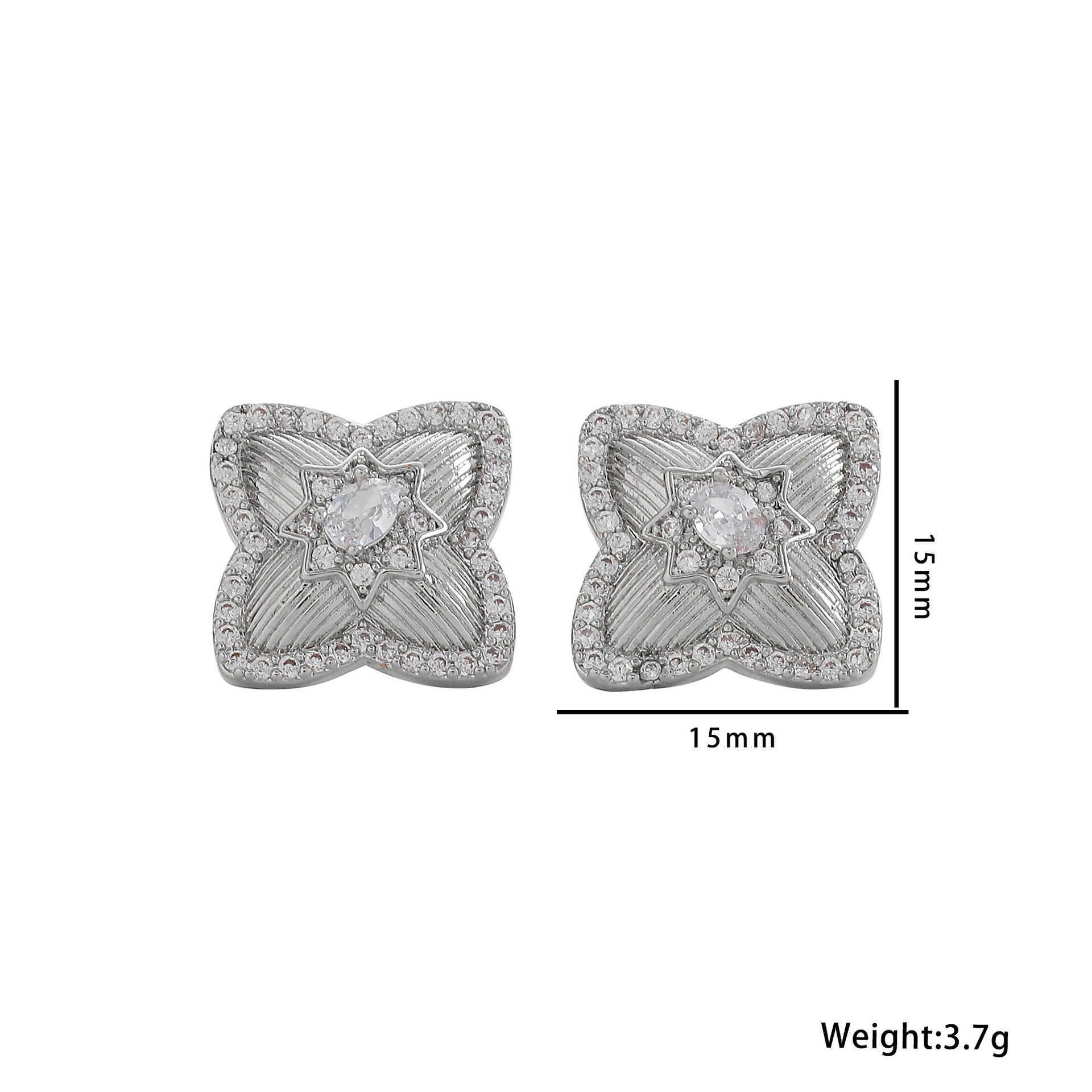 818 boucles d'oreilles laser en argent