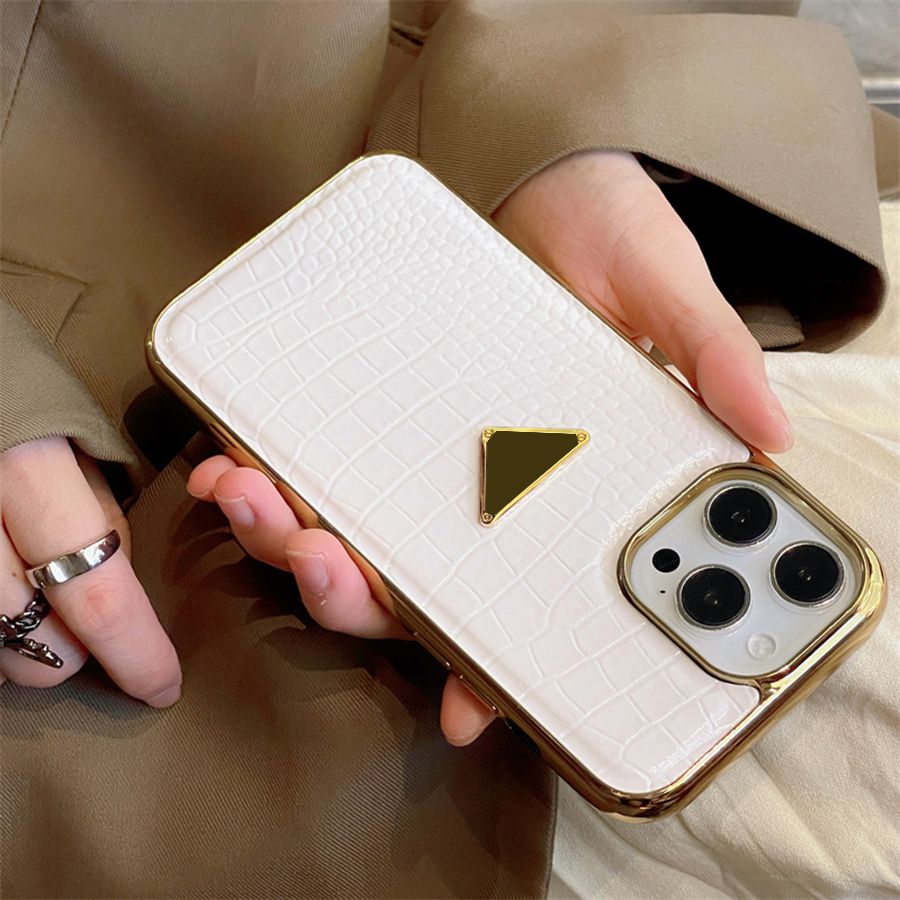 Gold border white case