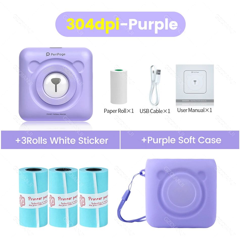 color:Purple 3Sticker1Case