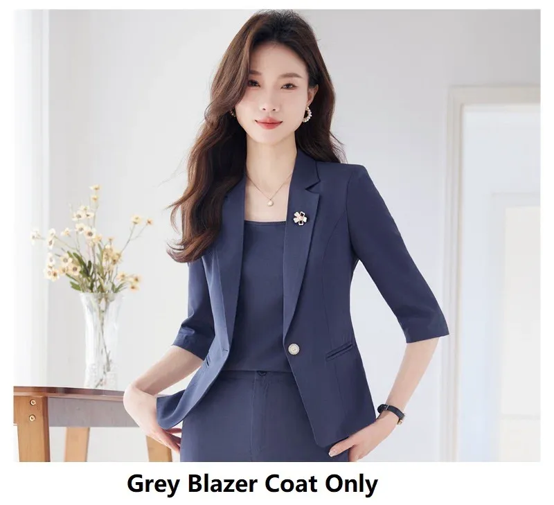 Grey Blazer Coat