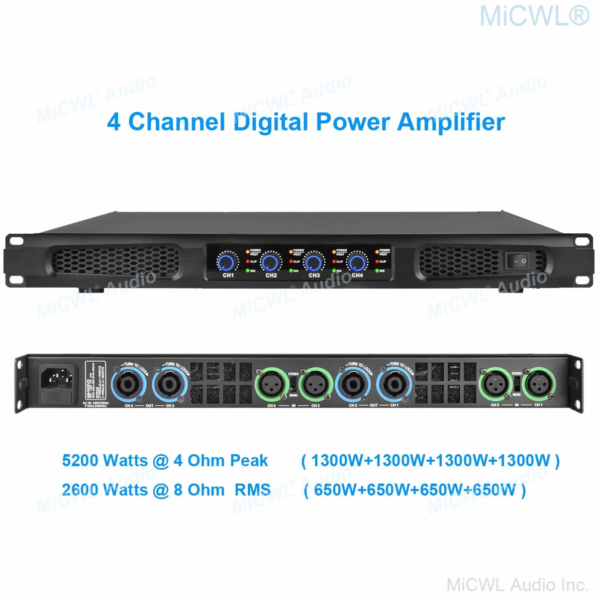 5200W 4 Channel-220V