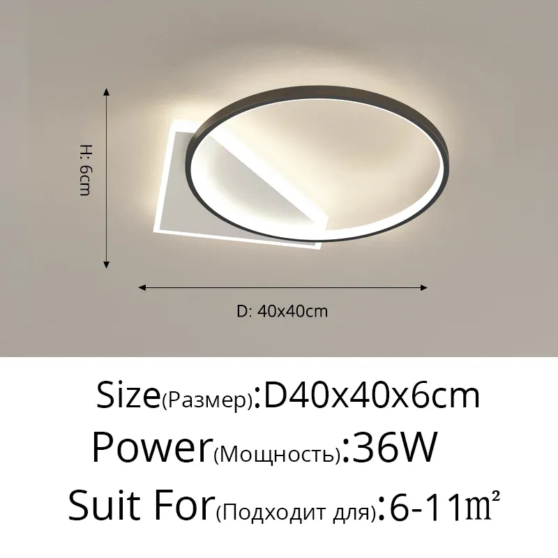 Branco quente sem controle remoto Um estilo 40x6cm