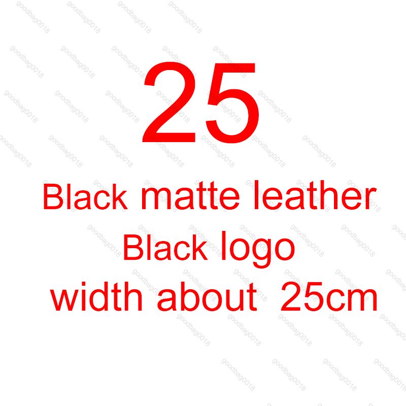 25 black matte leather black logo