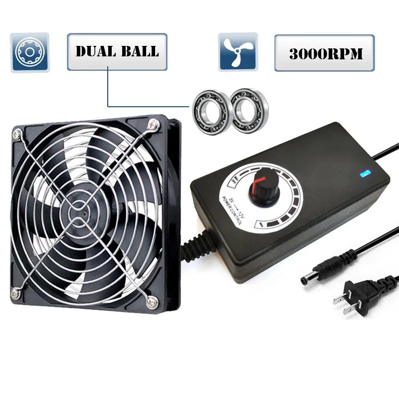 1 ventilator met dubbele ball-uu