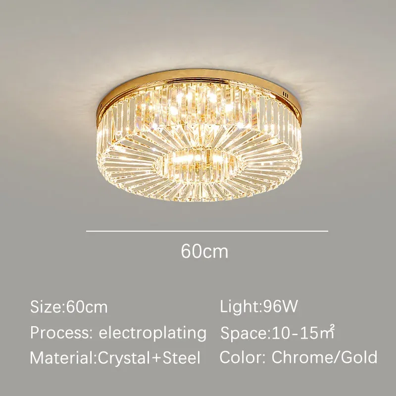 D60CM warm light 3000k Chrome