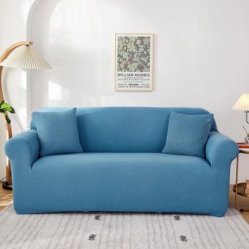 Sofá de tres asientos azul